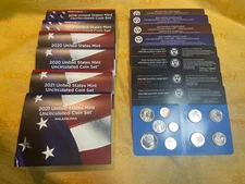 2019 2020 2021 2022 2023 2024 2025 United States Mint Uncirculated Coin Sets