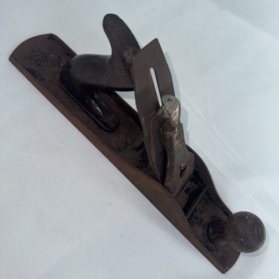 Vtg Stanley No 5 Bailey 14  Bench Plane USA Nice Wood Handles Blade Clamp Works