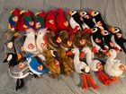 TY x26 Lot Beanie Baby Birds Toucan Kiwi Parrot Beak Stilts Vintage All Tags