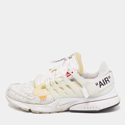 Nike x Off White White Fabric Air Presto Low Trainers Sneakers Size