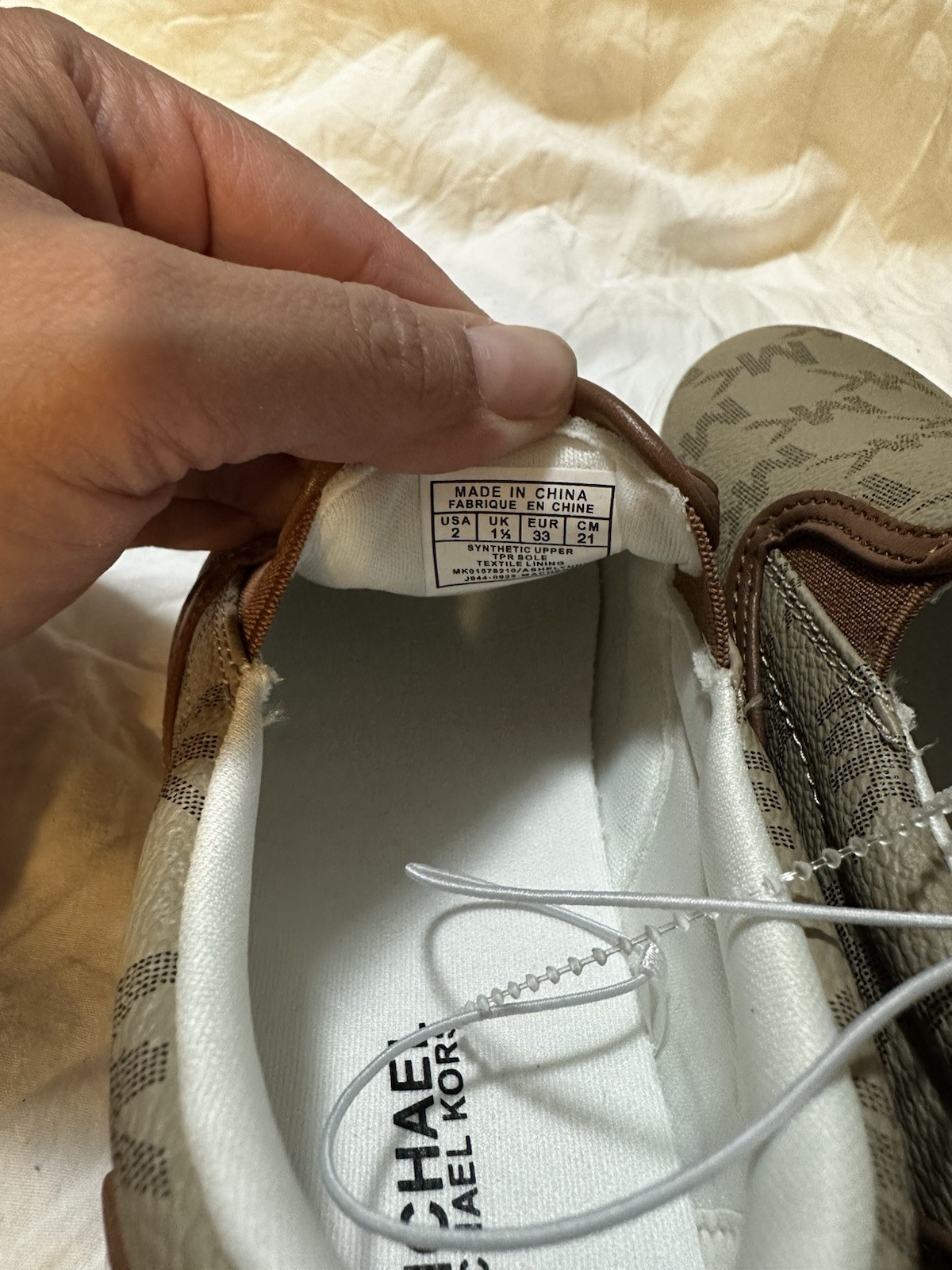 Michael Kors Women's Slip-On Flats Brown Beige Logo Comfort Round Toe thumbnail 4