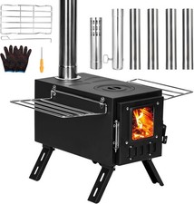 Portable Wood Stove for Camping, Compact Tent Stove with Large Firebox Airtight