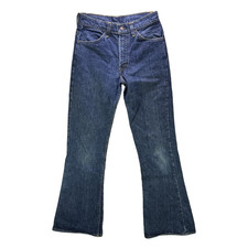 Vintage Levi's Jeans Mens 27x30 Blue Denim Flare 646 Bell Bottom Orange Tab 70s