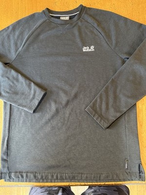 Jack Wolfskin Sweater Men Large Gray  Gorpcore Sweater Nanuk