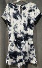 Women's Romper Short Sleeve Black and White  Tie Die Size Large  — photo 2