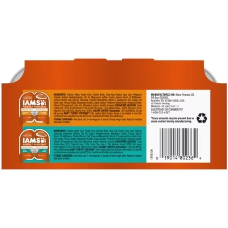 IAMS Perfect Portions Wet Cat Food - Tuna, Chicken & Salmon - Image 2 of 4