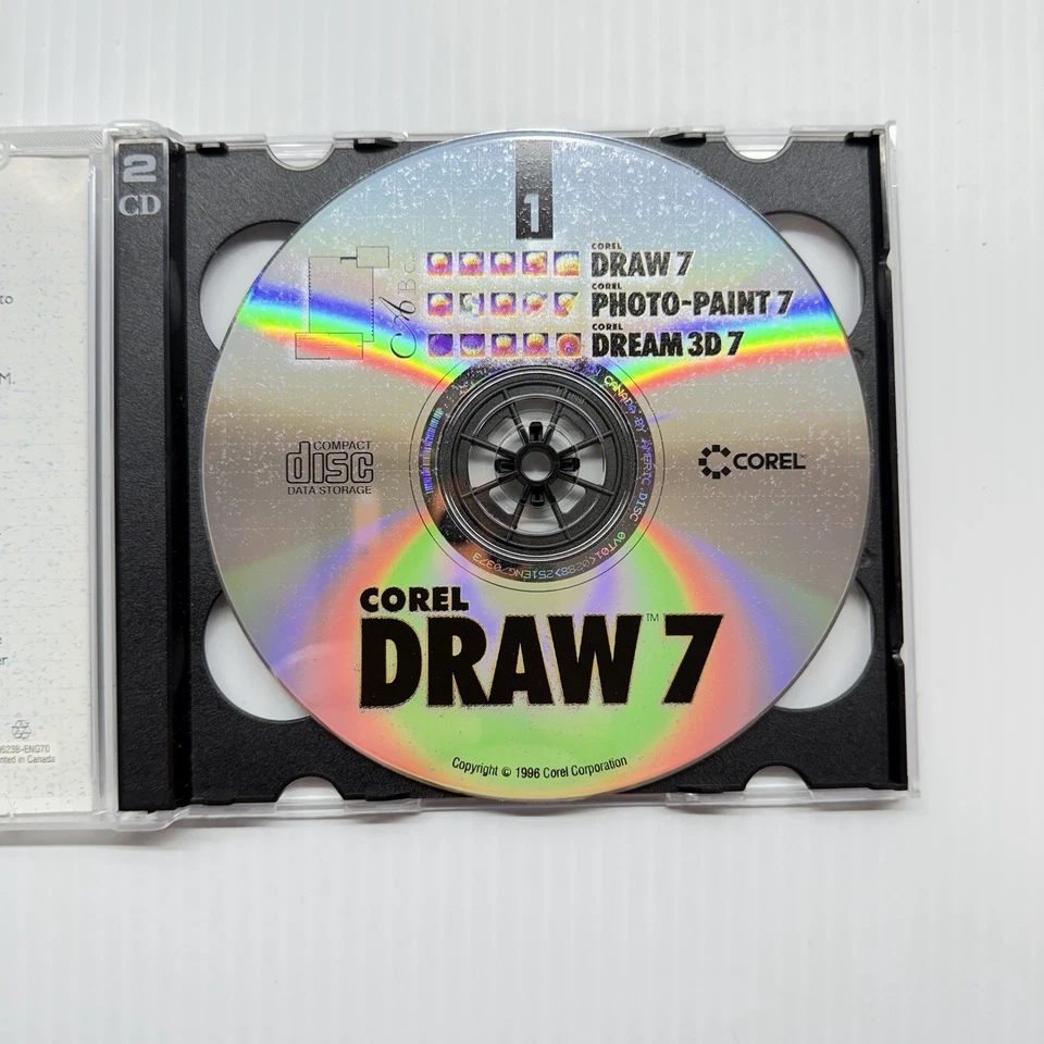 Corel DRAW 7 + PINTURA FOTOGRÁFICA 7 + DREAM 3D 7 Actualización - Caja Grande Usada Foto 4 de 4