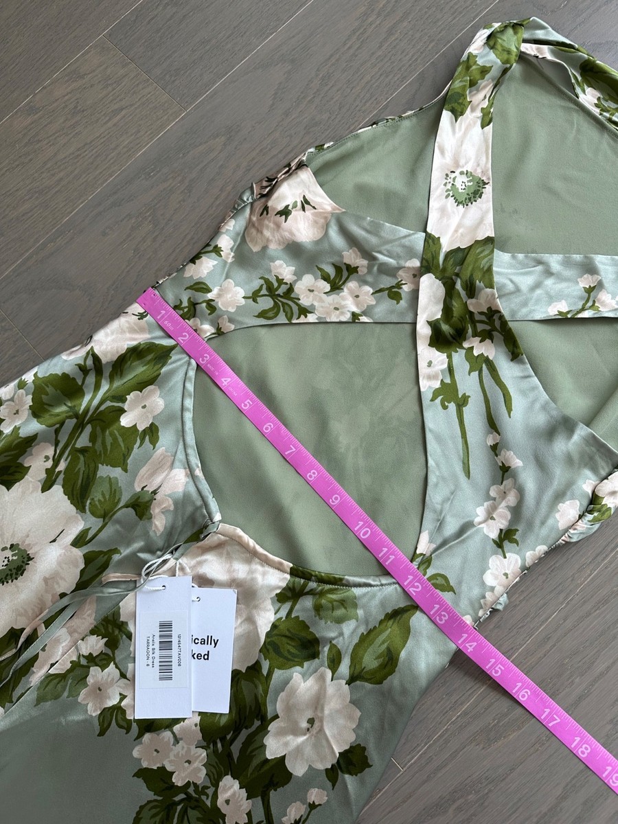 Reformation ANAIIS Silk Maxi Dress Tarragon Green Floral - Size 6 - with  tags | eBay