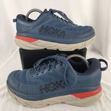 Hoka One One HOKA Bondi 7 Real Teal Outer Space Blue Mens Size 8 Athletic Shoes