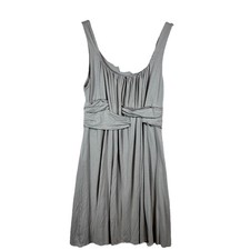Survival Women's Light Grey Woven Waist Soft Fit and Flare Jersey Dress L