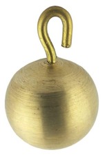 Physics Ball, Brass, 25 mm 1 in. , Hooked