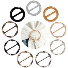 KesaPlan 9PCS T-Shirt Clips, Silk Scarf Ring Sarong Clips for Normal, Type-4