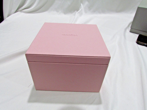 Pandora Pink Jewelry Organizer Box Storage Case W/Mirror & Removable Trays New