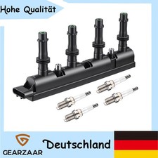 ZÜNDSPULE + 4x ZÜNDKERZE FÜR CHEVROLET AVEO OPEL ADAM ASTRA CORSA ZAFIRA 1.2 1.4