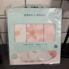 Disney Baby aden anais Essentials Easy Swaddle Wraps Pink Flowers 3 Pack New