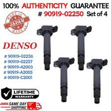 OEM DENSO x4 Ignition Coils For 2005-2020 Toyota & Lexus I4 V6 V8, 90919-A2005
