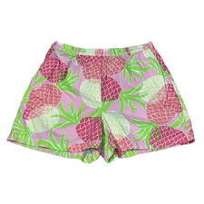 Vintage 90  s Lilly Pulitzer Pineapple Shorts, pink, green, yellow, midis, 8