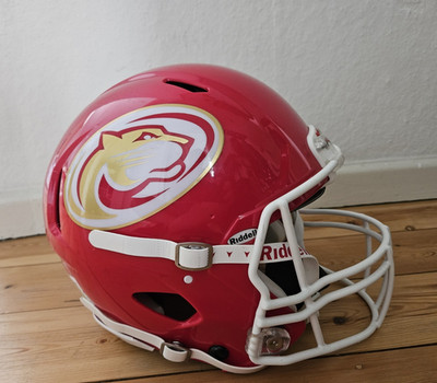 Riddell Speed Icon Footballhelm L rot/weiß mit Facemask