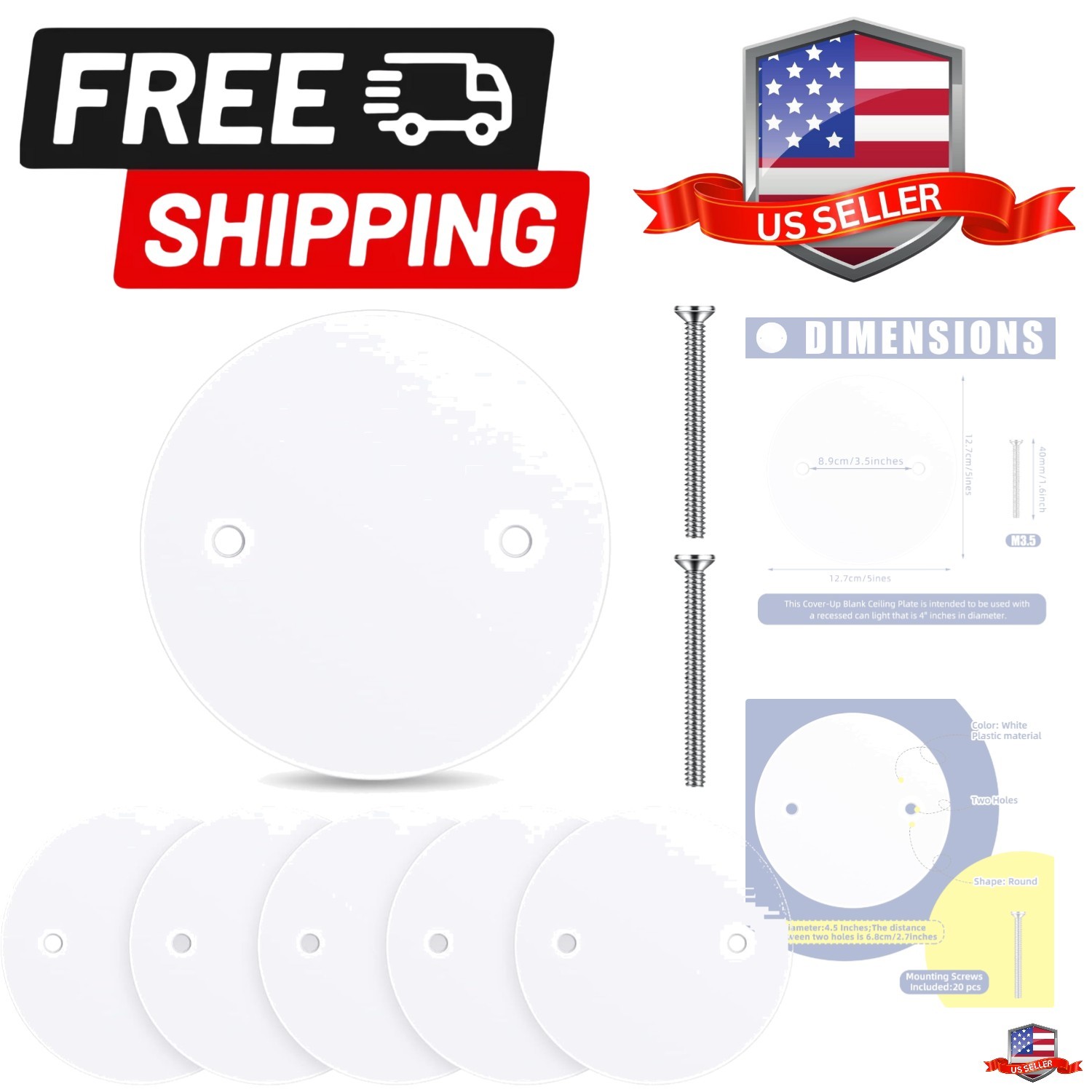 Wall Hole Cover Ceiling Outlet Cover, Electrical Box...