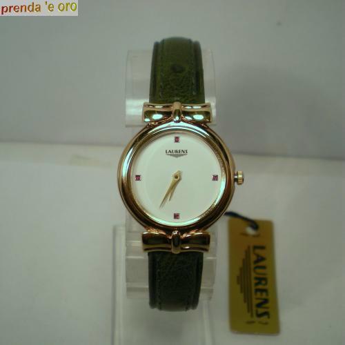 OROLOGIO LAURENS DI LORENZ LAMINATO ORO ELETTRONICO CINTURINO PELLE 50441 |  eBay
