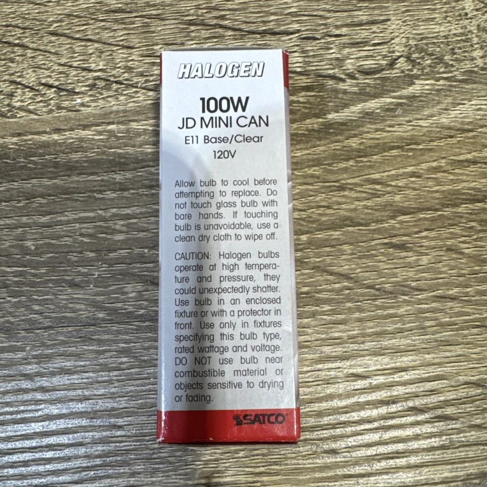 Satco S3107 120V 100W T4 E11 Base Light Clear Bulb US SELLER HTF - Image 2 of 4
