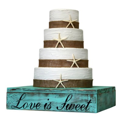Beach Wedding Cake Stand Rustic Wedding Wood Cake Stand Wedding