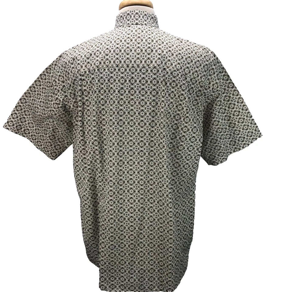 Camisa informal para hombre Crossings L multicolor geométrica abotonada manga corta Foto 4 de 4