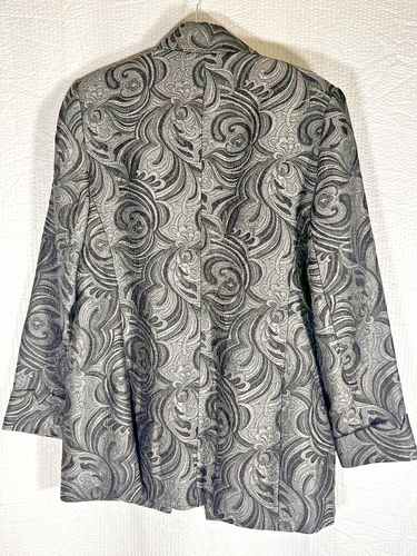 Champagne Italy Topper Coat 12 Jeweled Taffeta Jacket Festival Asymmetrical - Picture 5 of 6