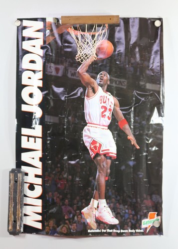 Vintage Michael Jordan Gatorade Poster- 18”x26” A12-44-17