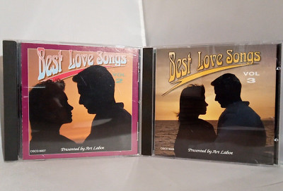 Lot of 2  Best Of Love Songs Presented By Art Laboe CDs - Volume 2 + Volume 3