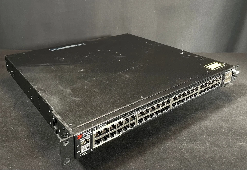 Brocade ICX7450-48P-STK-E 48-port 1 GbE  PoE+  2×40 GbE QSFP+ -Same Day Shipping - Image 2 of 4