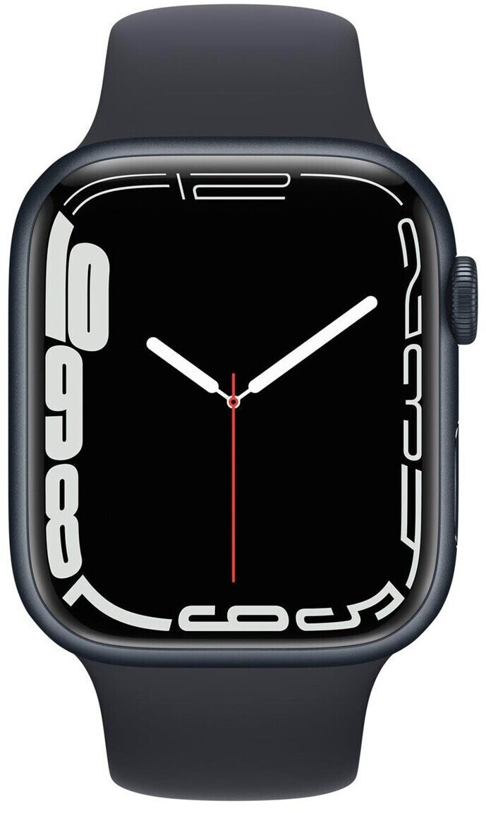 Apple Watch 7 LTE Aluminium 45mm Midnight A2478 Black Silicon Band 