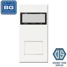 BG Nexus White EMRJ45C6W CAT6 RJ45 Outlet Euro Module IDC Data Socket Ethernet