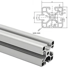 4040 Aluminum Extrusion T-Slot Profile Anodized Linear Rail 2000mm 4pcs/pack