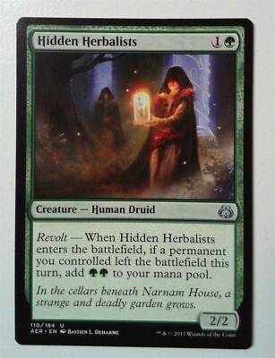 Hidden Herbalists *Uncommon* Magic MtG x1 Aether Revolt