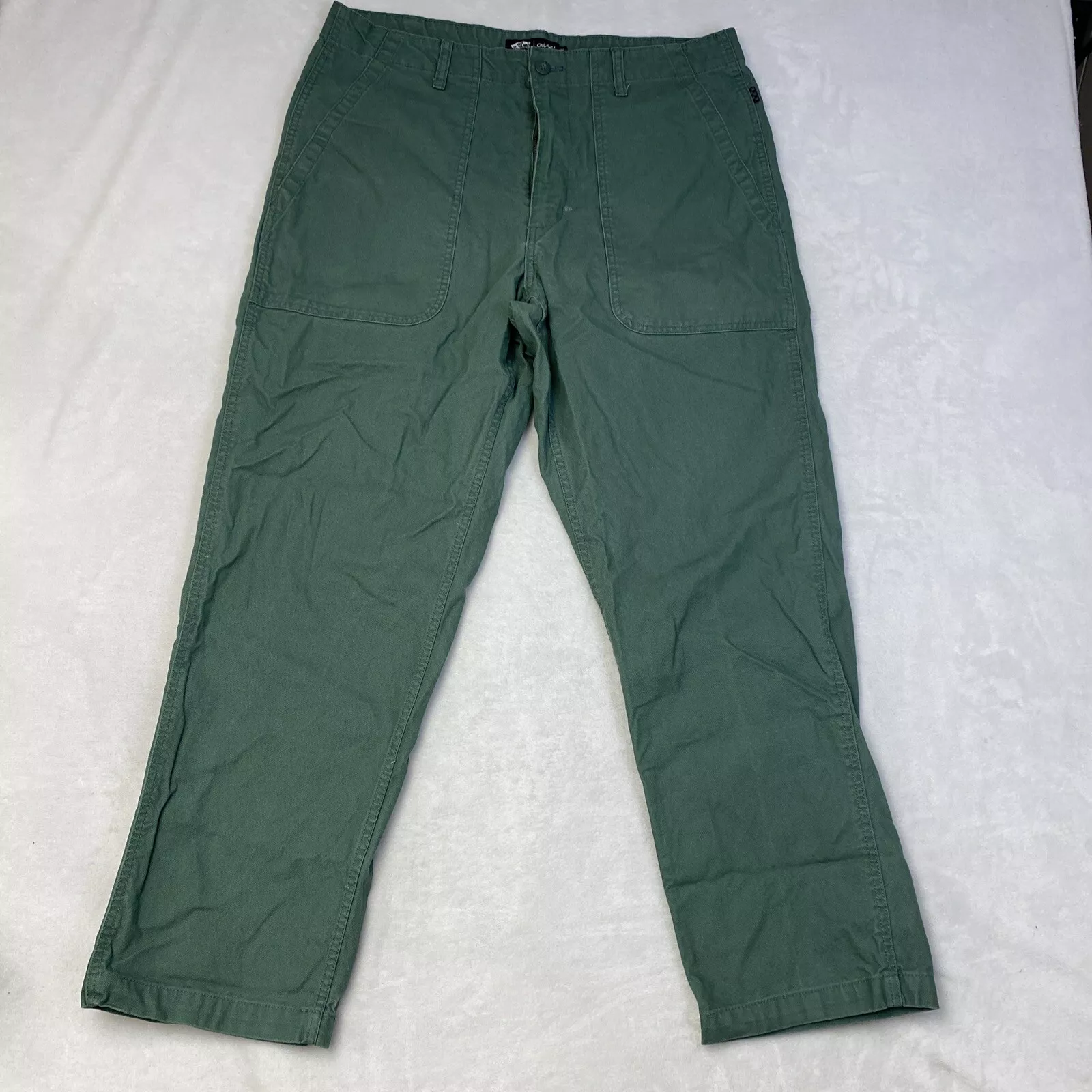 Pantalon de fatigue Vans X Quasi Skateboards vert canard homme 36 patin conique ample