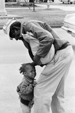 African American Man with Crying Child 1962 McMahan Photo Archive Art Print 10x8