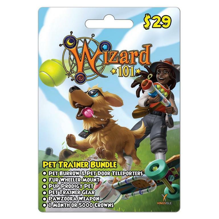 PET TRAINER BUNDLE Wizard 101 Game Card new Crowns Pup Prodigy Pet