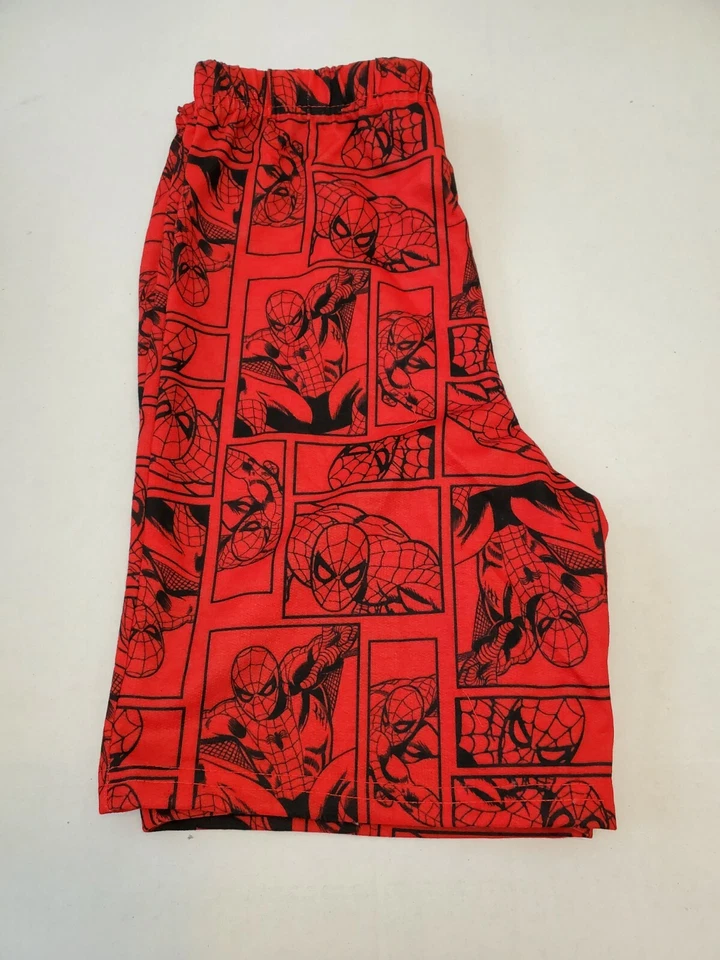 MARVEL SPIDERMAN PIJAMA 3 PIEZAS PANTALONES CAMISA PANTALONES CORTOS TALLA 8 Foto 4 de 4