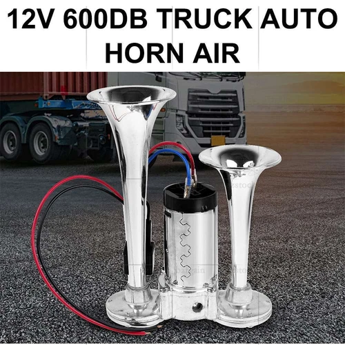600DB 12V Car Air Horn Kit Loud Speaker Dual Trumpet Compressor Truck Vehicle Oz - Picture 10 of 12
