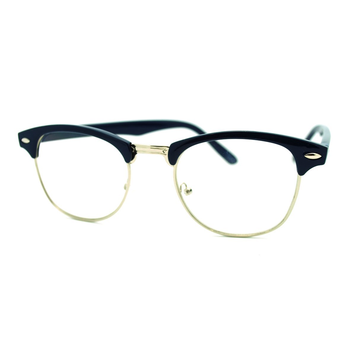 SA106 Thin Plastic Hipster Glasses - Clear Lens Nerdy Geek Eyewear (Unisex) - View #6