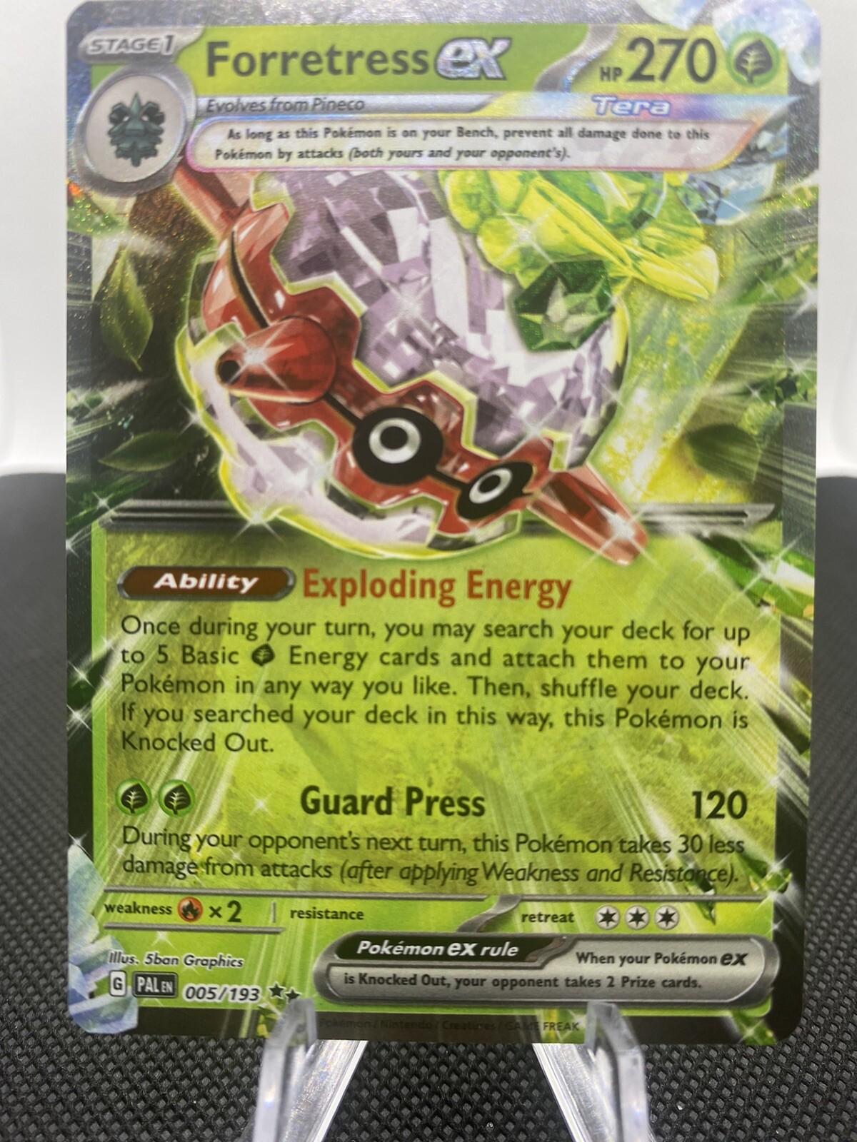 Forretress ex 005/193 Double Rare Paldea Evolved Pokemon Engish NM