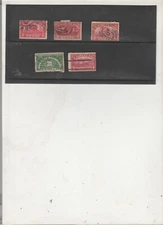 5pc US PARCEL POST SPECIAL HANDLING STAMPS  REVENUE BOB .99cent start