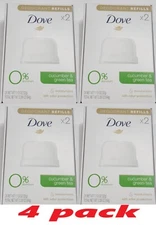 Dove Deodorant Refill Kit 8 Count Cucumber&Green Tea 1.13 oz /32g 0% Aluminum