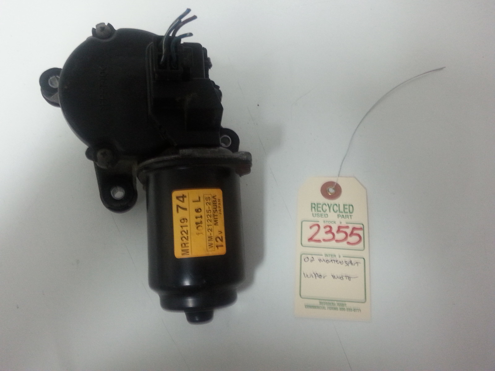 2002 Mitsubishi Montero Sport Wiper Motor OEM MR221974 #2355 | eBay 