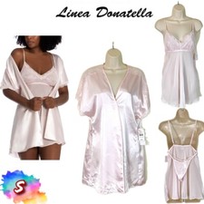 NWD Linea Donatella S Siren Satin Robe, Nightgown  Thong Lingerie Set SYR090