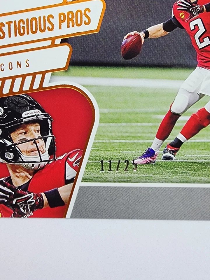 Matt Ryan 2020 Panini Prestige Prestigious Pros Xtra Points Orange /25 #PP-MR - Image 3 of 3