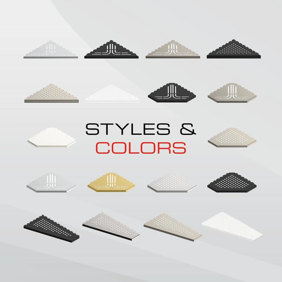 GURU USA Evolux Estante de Ducha Esquina de Acero Inoxidable Trapezoidal Asimétrico Níquel Foto 4 de 4