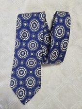 Brooks Brothers Blue Medallion 100 Wool Tie