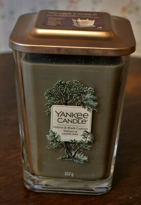 Yankee Candle  Elevation VETIVER & BLACK CYPRESS  552g     2-Docht Duftkerze Rar